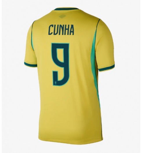Brazílie Matheus Cunha #9 Domácí Dres MS 2026 Krátký Rukáv Brazílie Matheus Cunha #9 Domácí Dres MS 2026 Krátký Rukáv